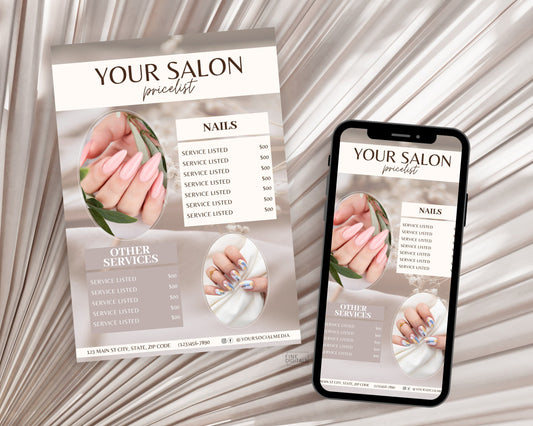 Beauty Salon Price List 8